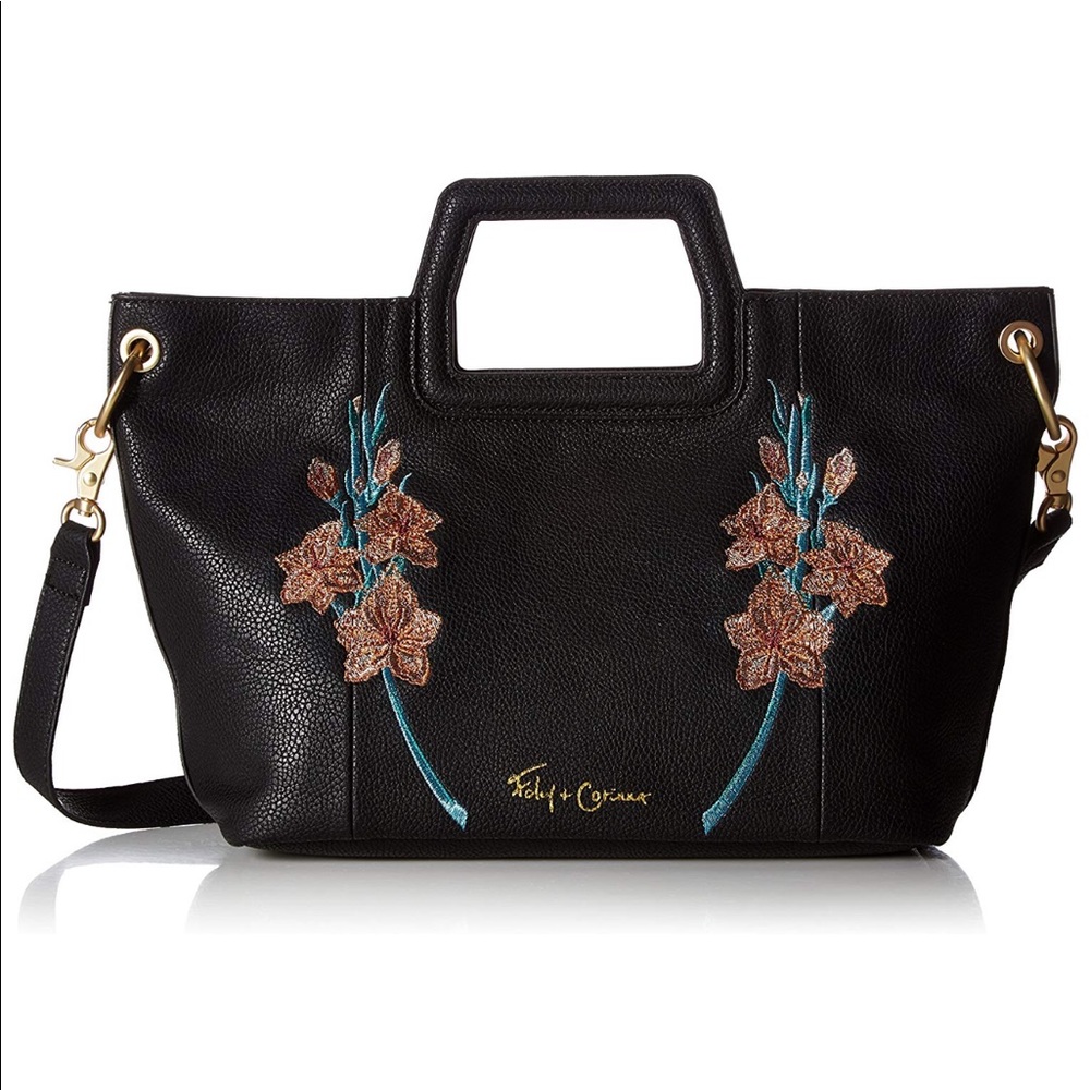 Foley & Corinna black embroidered cross body